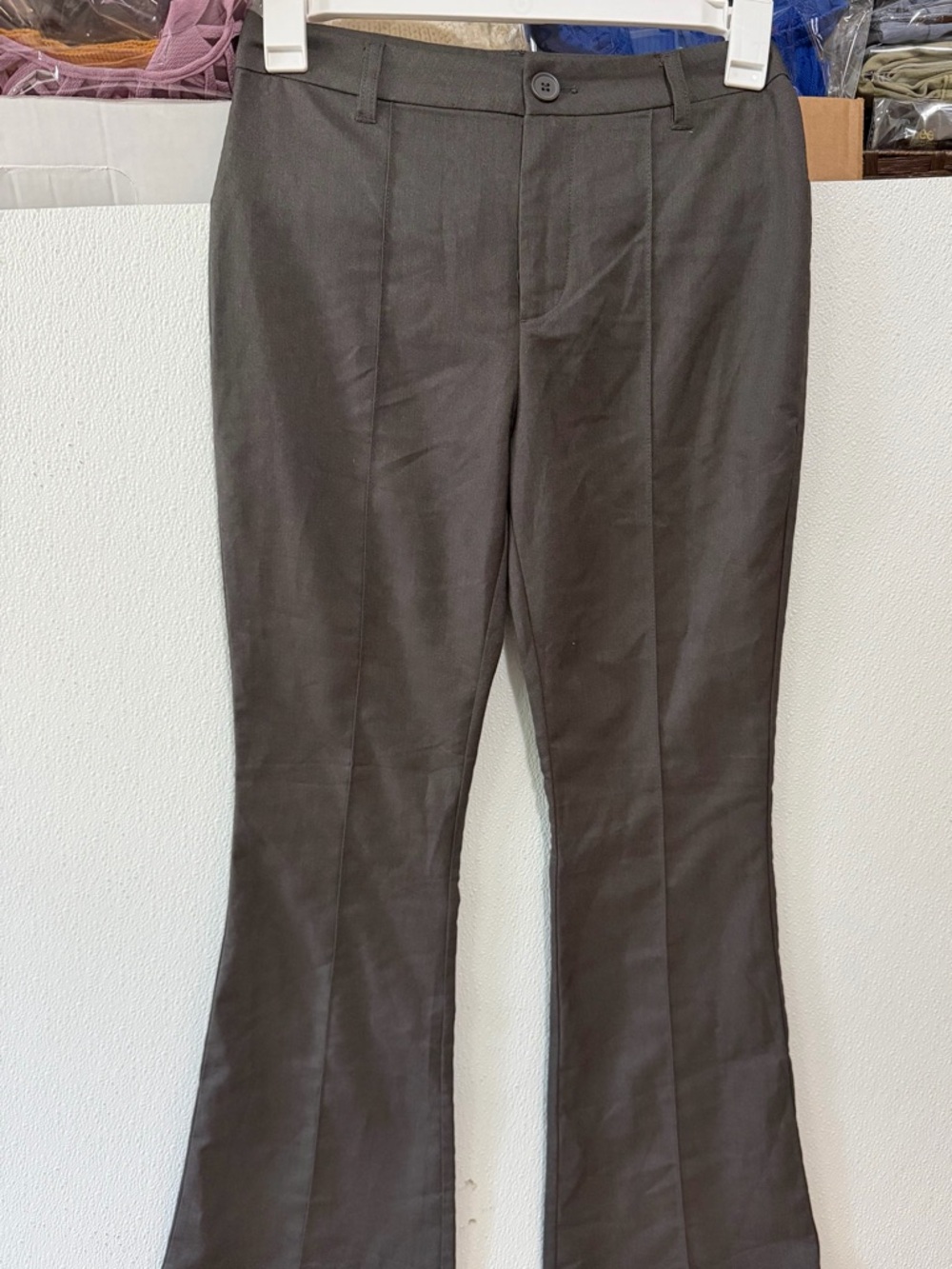 H&M women’s Dark Brown Dress Pants - Straight Leg with Crease